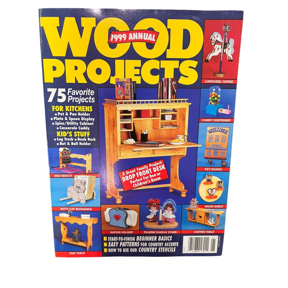 Vintage 1999 Wood Projects Annual Vol 8 No 1 Magazine 75 Woodworking Patterns